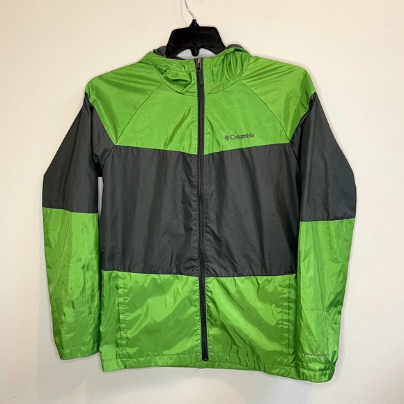 Columbia Other - Columbia Boys Omni-Shield Windbreaker Light Jacket Green Gray Size Youth XL